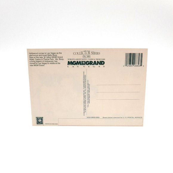 Betty Boop MGM Grand Postcard Collectors Series 009 Vintage 1993 Hollyboop Star - Picture 2 of 2